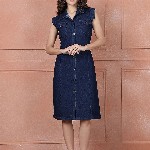 PUELLA Denim Fit & Flare Dress