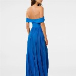 Forever New Women Off-Shoulder Accordion Pleats A-Line Midi Dress