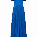 Forever New Women Off-Shoulder Accordion Pleats A-Line Midi Dress