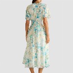 Forever New Floral Printed A-Line Midi Dress
