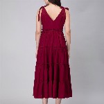 KASYA V-Neck Sleeveless Tiered Maxi Midi Dress