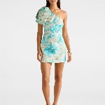 Forever New Women Floral Print One Shoulder A-Line Mini Dress