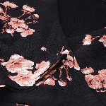 SASSAFRAS Black & Pink Floral Printed Wrap Dress