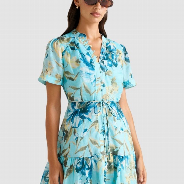 Forever New Women Floral Printed Fit & Flare Mini Dress