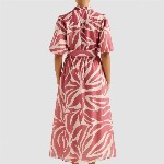 Forever New Women Printed Puff Sleeve Midi Dress
