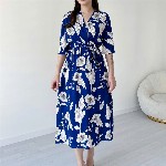 MANOJAVA Women Floral Printed Fit & Flare Midi Dress