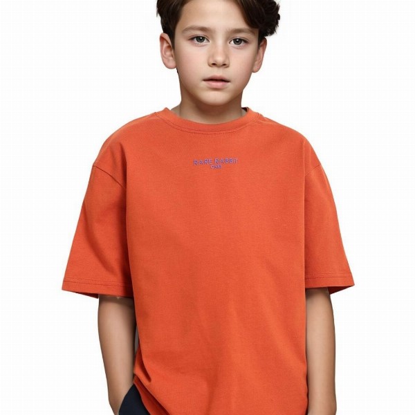 Rare Ones Boys Oversized Graphic Back Print Wirth Applique T-Shirt