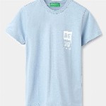 United Colors of Benetton Boys Solid Round Neck Pure Cotton T-Shirt