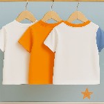 Googo Gaaga Kids Pack Of 3 Graphic Printed Round Neck Cotton T-Shirt