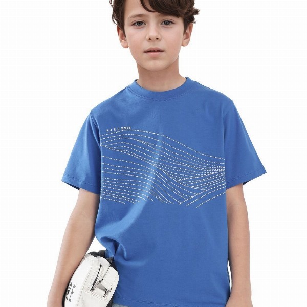 RARE ONES Boys Abstract Printed Extended Sleeves Regular Fit T-shirt