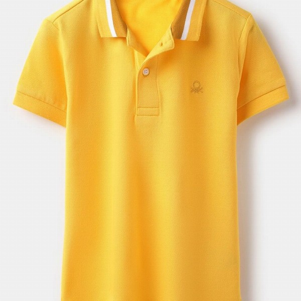 United Colors of Benetton Boys Polo Collar Pure Cotton T-shirt