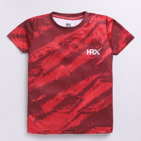 HRX by Hrithik Roshan Boys Printed Moisture Wicking T-shirt