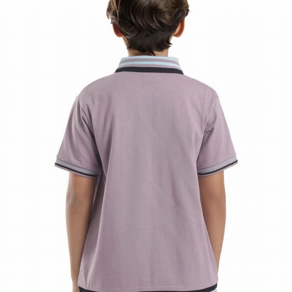 Rare Ones Boys Solid Zipper Polo