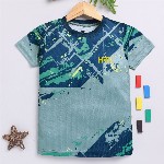 HRX by Hrithik Roshan Boys Abstract Printed Rapid-Dry T-shirt