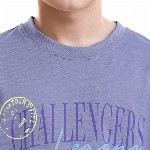 RARE ONES Boys Typography Printed Round Neck Cotton Relaxed Fit T-shirt