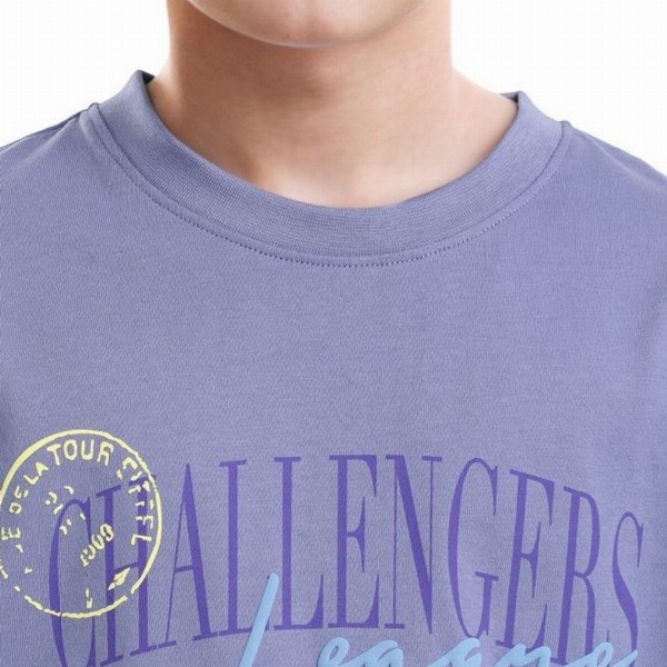 RARE ONES Boys Typography Printed Round Neck Cotton Relaxed Fit T-shirt