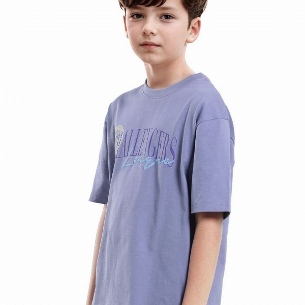 RARE ONES Boys Typography Printed Round Neck Cotton Relaxed Fit T-shirt