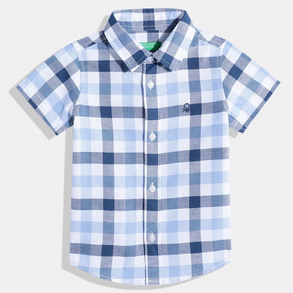 United Colors of Benetton Boys Checked Pure Cotton Shirt