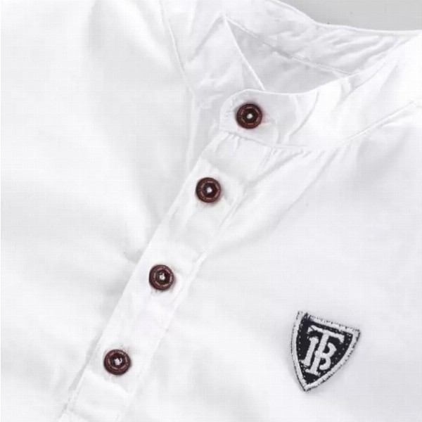 BAESD Boys Premium Mandarin Collar Cotton Casual Shirt