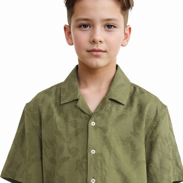 RARE ONES Boys Boxy Floral Opaque Printed Casual Shirt