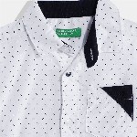 United Colors of Benetton Boys Cotton Micro Ditsy Printed Casual Shirt