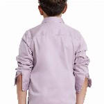 RARE ONES Boys Spread Collar Solid Cotton Casual Shirt