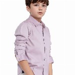 RARE ONES Boys Spread Collar Solid Cotton Casual Shirt