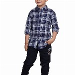 SKY PEARL Boys Tartan Checks Opaque Checked Casual Shirt