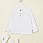 max Boys Textured Spread Collar Pure Cotton Casual Shirt