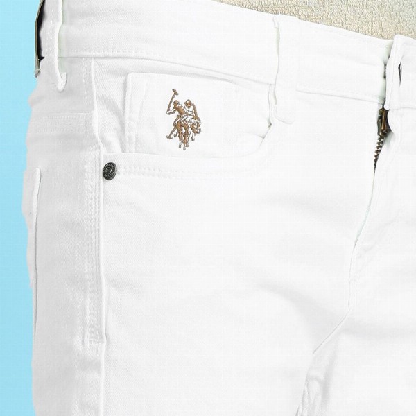 U S Polo Assn Boys White Slim Fit Jeans
