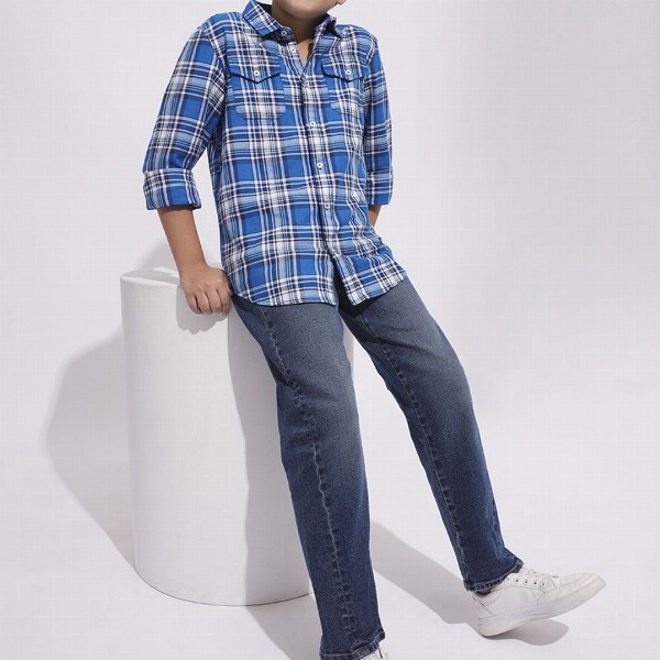 Jack & Jones Junior Boys Mid-Rise Straight Fit Stretchable Jeans