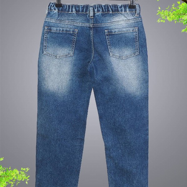 HERE&NOW Boys Wide Leg Mid-Rise Slash Knee Heavy Fade Stretchable Jeans