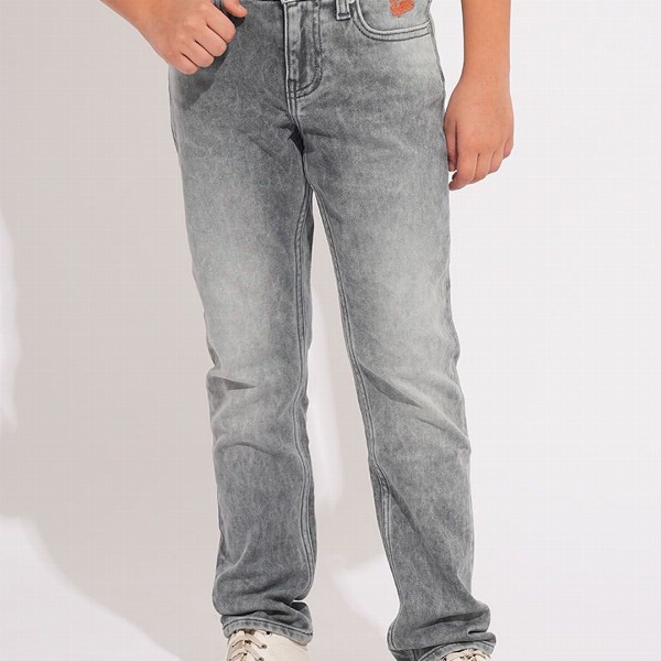 Jack & Jones Junior Boys Straight Fit Mid-Rise Pure Cotton Heavy Fade Jeans