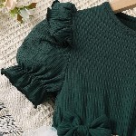 Girls Floral Print Embroidered Fit & Flared Dress