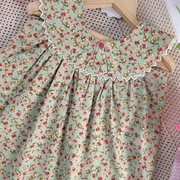 YK Girls Floral Printed A-Line Mini Dress