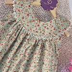 YK Girls Floral Printed A-Line Mini Dress