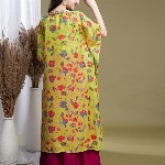 CurlyTales Girls Floral Printed Maxi Dress