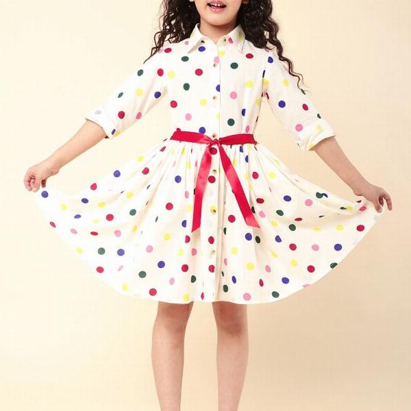 A T U N Cream-Coloured Dress