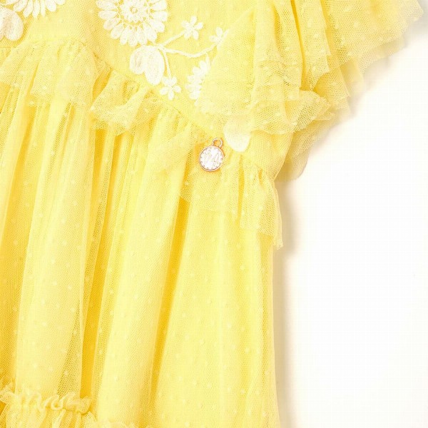 Angel & Rocket Girls Floral Embroidered Ruffled A-Line Dress