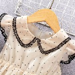 BAESD Print Bell Sleeve Peplum Dress