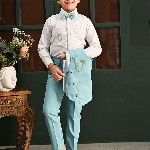 BT DEZINES Boys Solid Double-Breasted Three-Piece Suit