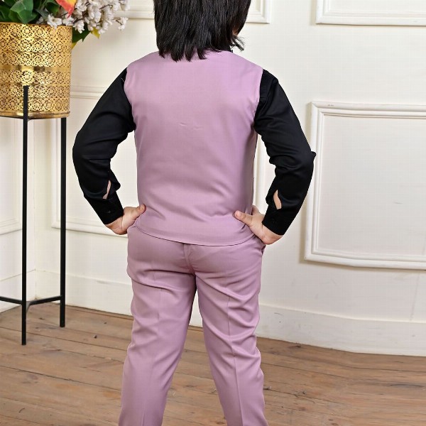 BT DEZINES Boys Double-Breasted Three-Piece Suit