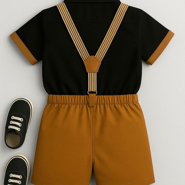 TOGEPI Boys Pure Cotton Shirt with Shorts