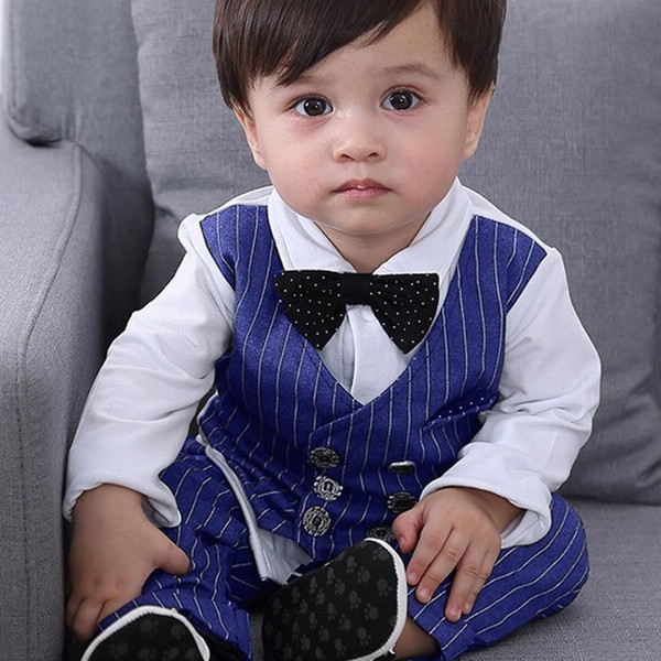 BELLIZA Kids Unisex Shirt with Attached Waistcoat & Trousers