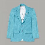CAVIO Boys Pure Cotton Notched Lapel Collar Single-Breasted Blazer With T-Shirt