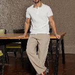 Campus Sutra Men Self Design Polo Collar Cotton T-shirt