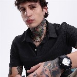 Kook N Keech Solid Pure Cotton Polo Collar T-shirt