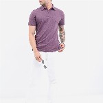 HIGHLANDER Popcorn Structured Polo Collar Regular Fit T-shirt