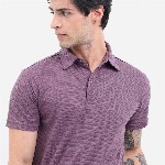 HIGHLANDER Popcorn Structured Polo Collar Regular Fit T-shirt