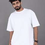 BROWN BROTHERS Unisex Pure Cotton Round Neck Short Sleeves Oversized Casual T-shirt